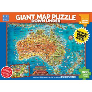 Blue Opal Giant Down Under Map Puzzle