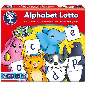Orchard Toys - Alphabet Lotto Educational Letter Matching Game for Kids Age 3-6 | Teacher Tested Alphabet & Word Learning Game for 2-5 Players