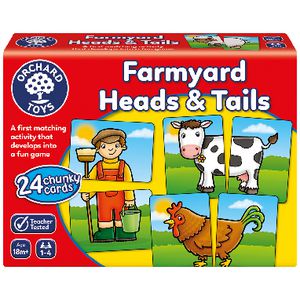 Orchard Toys, Teacher Tested Game Farmyard Heads & Tails – Animal Matching & Memory Game for Toddlers Age 2+