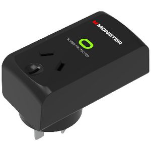Monster 1 Socket Surge Protector Black