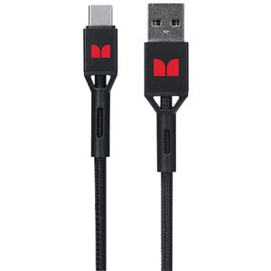 Monster Braided USB-A to USB-C Cable 1.2m Black