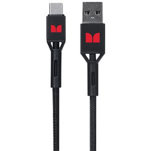 Monster Braided USB-A to USB-C Cable 2m Black