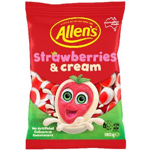 Allen's Lollies Strawberries and Cream 190g