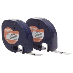 DYMO LetraTag Plastic Label Tape 12mm 