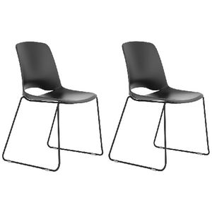 OLG Vista Glide Sled Base Stacking Chair 2 Pack Black