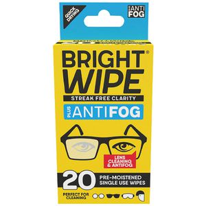 Brightwipe Anti-Fog Lens Cleaning Wipes 20 Pack