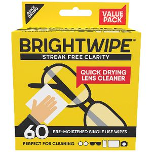 Brightwipe Lens Cleaner Wipes 60 Pack