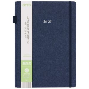 Otto A4 Week To View RPET Diary FY26/27 Navy