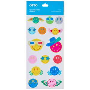 Otto Vinyl Transfer Sticker Multipack Large Smiley
