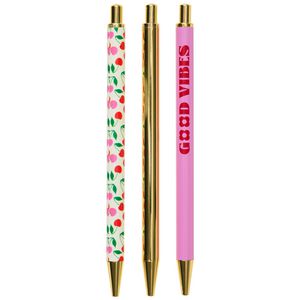 Otto Eclectic Pop Metal Pens 3 Pack