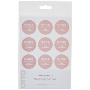 Otto Stickers Handmade with Love Foil Rose Gold