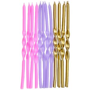 Otto Twist Candles 12 Pack Pink