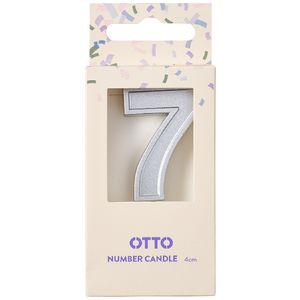 Otto Candle Number 7 Silver
