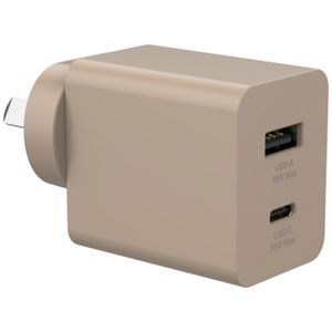 Otto USB-A and USB-C GAN Wall Charger Beige