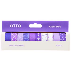 Otto Washi Tape Purple 10 Pack