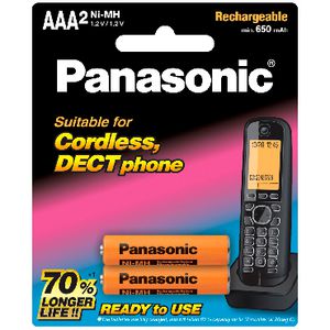 Panasonic Rechargeable Ni-MH AAA Batteries for DECT Phone