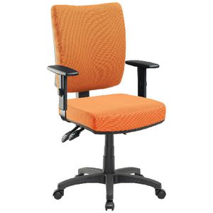 Flash II Deluxe Heavy-Duty Ergonomic Chair with Arms Orange