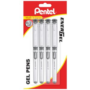 Pentel Energel BL17 Gel Pens 0.7mm Black 4 Pack