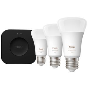 Philips Hue White and Colour Smart Bulb 11W A60 E27  3PK