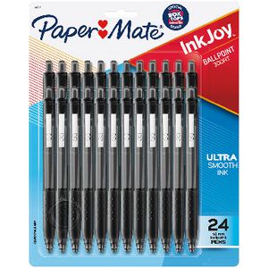 Paper Mate InkJoy 300RT Ballpoint Pens Black 24 Pack