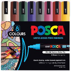 POSCA Marker PC-1MR Ultra Fine Coloured Pack Of 16 | Zart - View #9