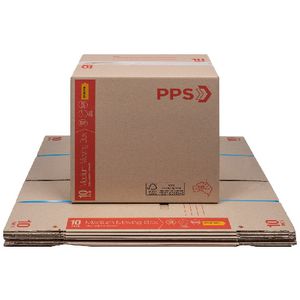PPS Moving Boxes Handles Medium 406 x 298 x 431mm 10 Pack