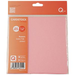 Qcut Colour Cardstock Pastel Azalea Pink 20 Pack