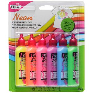 Tulip Dimensional Fabric Paint Neon 6 Pack