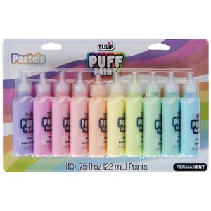 Tulip Dimensional Puff Fabric Paint Pastels 10 Pack Officeworks