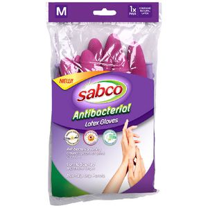 Sabco Antibacterial Gloves Medium 1 Pair