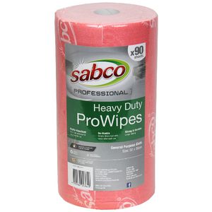 Sabco ProWipes Roll 90 Pack Red