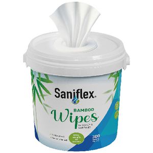 Saniflex Bamboo Antibacterial Hand & Surface Wipes 300 Pack