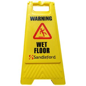 Wet Floor A-Frame Sign Yellow