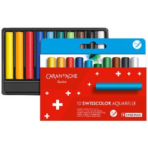 Caran d'Ache Swisscolour Water Soluble Wax Pastels 10 Pack