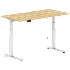 Stilford S2 Electric Sit Stand Desk 1500mm White/Oak