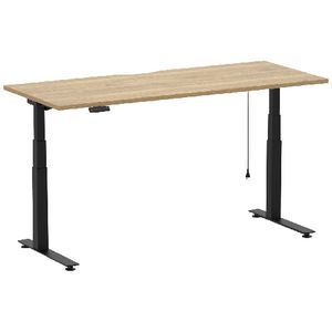 Stilford S2 Electric Sit Stand Desk 1800mm Black/Oak