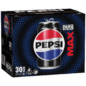 Pepsi Max Cans 375mL 30 Pack