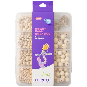 Kadink Natural Wooden Beads 530 Pack