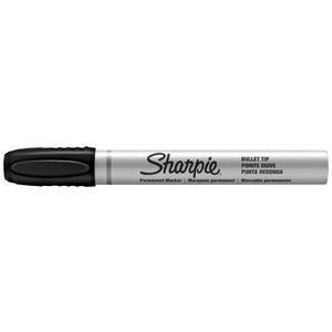 Sharpie Metal Permanent Marker Bullet Tip Black 12 Pack