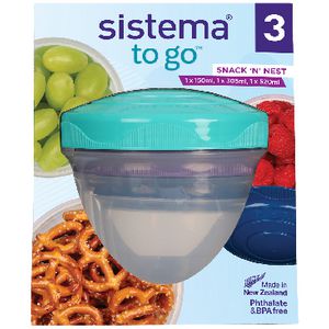 Sistema Snack ‘n’ Nest To Go Set 3 Pack