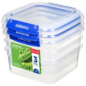 Sistema KLIP IT PLUS Square Lunch 1.15L 3 Pack
