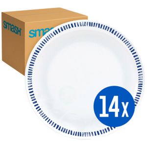 Smash Melamix Reusable Dinner Plate Nautical 14 Pack