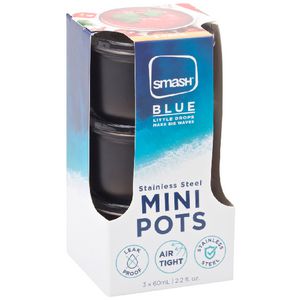 Smash Stainless Steel Mini Snack Pots 60mL 3 Pack