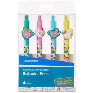Studymate Retractable Semi-Gel Pen 4 Pack