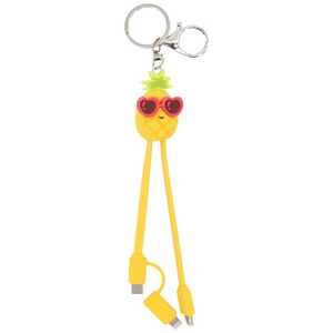 Studymate 2-in-1 Keychain Charging Cable Pineapple