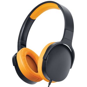 Studymate Kids Wired Headphones Black and Orange