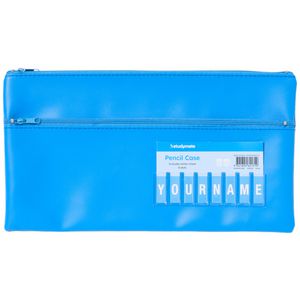 Studymate Twin Zip Name Pencil Case Large Blue