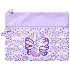 Studymate Large Twin Zip Pencil Case Unicorn