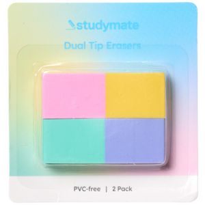 Studymate Pastel Ombre Erasers 2 Pack
