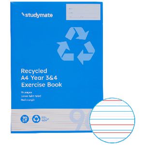 Studymate A4 12mm Exercise Book Year 3/4 QLD 96 Page Recycled
